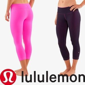 Lululemon Wunder Under Crop Leggings (reversible)